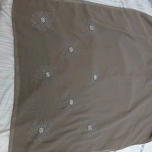 Elegant Floral Dupatta With Beadwork Embroidery
