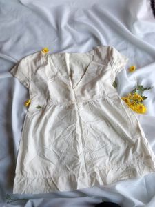 Off White Crop Top
