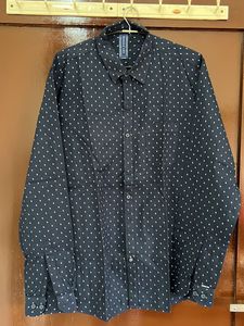 Blue Shirt With Minimal White Print
