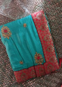 Elegant Embroidered Saree