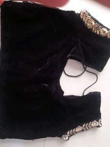 Like New Black Velvet Blouse