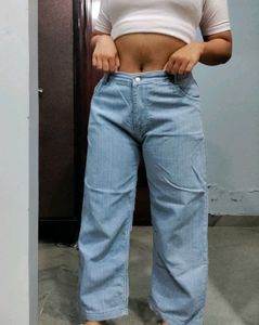 Low Waist Light Blue Denim Jeans