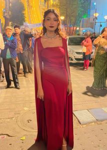 Elegant Red Maxi Dress