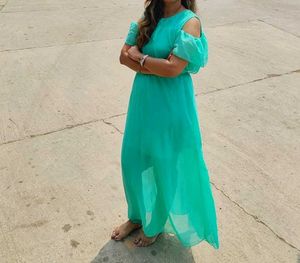 Chic Teal Maxi Dress