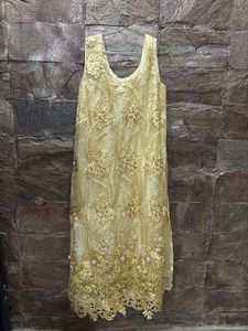 Elegant Gold Embroidered Dress