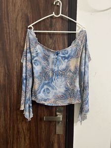 whimsical blue fairy top