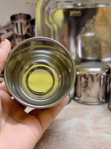 Steel Tea Set with Tray