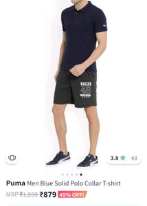 100% Original Men&#39;s Puma Collar Tshirt