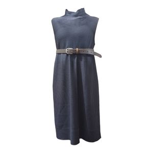 Quality Material Mini Dress With Slit