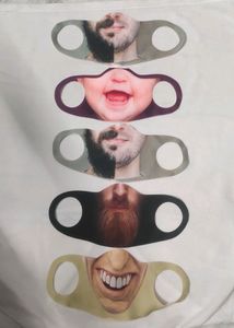 SET OF 10 FUNNY FACE MASKS, EASY BREATHABLE