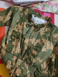 Floral Green Maxi Dress