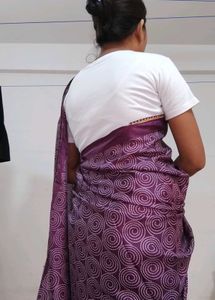 Elegant Purple Printed Saree