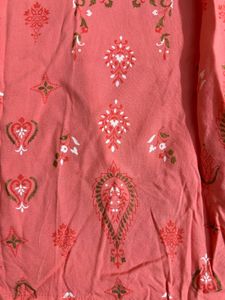 Avaasa Style Yolk Glitter Print Festive Kurti