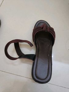 Brown Bow Sandals
