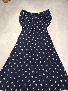 Cute Navy &amp; Pink Triangle Dress