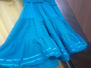 Blue A Line Beach Dress