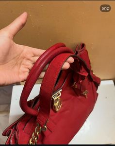 Michael Kors Hamilton Red Leather Tote