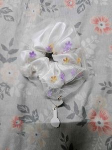 Cute White Scrunchie