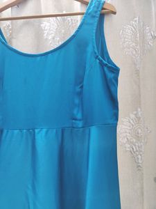 Tailored Blue Shimmer A-Line Formal Gown