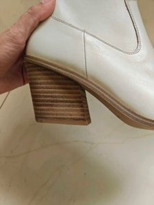 White Leather Ankle Boots