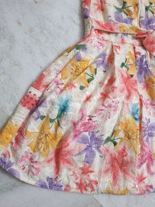 Multicolor Butterfly Floral Kids Dress