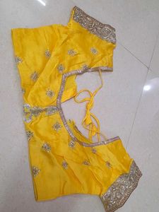 Work Saree With Stitched Blouse