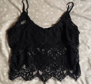 Black Lace Cami Top