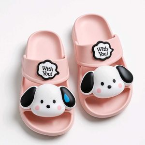 Kawaii Puppy Slides For Women - Soft Pink |