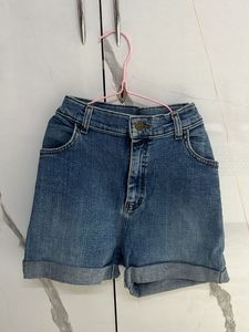 Denim Shorts With Cute Yellow Tank Top