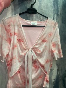 Floral Tie-Front Top