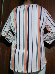 Casual Regular Sleeves Stripped Top