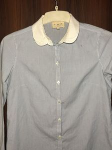 Striped Blouse with Peter Pan Collar