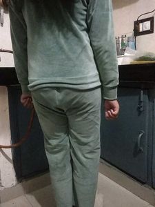 Green Velour Loungewear Set