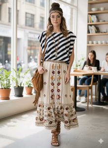 ⚓️Navy &amp; White Striped Dolman Sleeve Top ⚓️