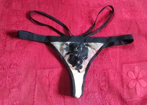 Floral Embroidered Thong