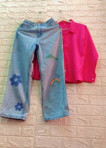 Cute Pinteresty Jeans and pink shirt🍬