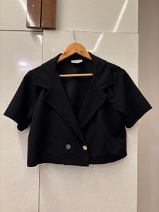 Black Cropped Blazer