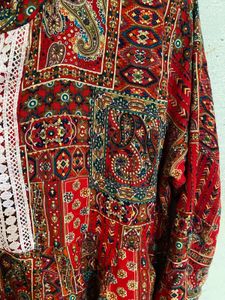 Boho Print Red Short Kurti