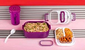 2 Compartment Lunchbox & Water Bottel 800 Ml