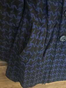 Houndstooth Print Coat