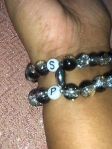 Custom Initial Beaded Bracelet Set