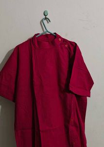 Designer Pink Button-Up Top