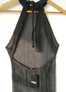 Chic Black Ruffle Detail Dress