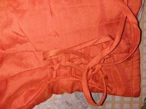 Orange Embroidered crop top
