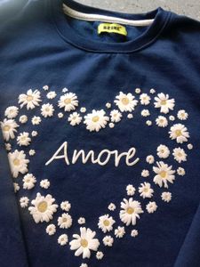 Full Sleeve Blue Top Or Sweatshirt
