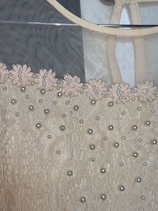 Brand new beige lace dress with pearls