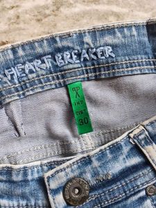 Ripped Blue Denim Jeans
