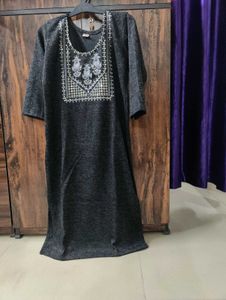 Embroidered Knit woolen kurti