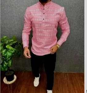 MENS SHORT CASUAL KURTA SHIRT