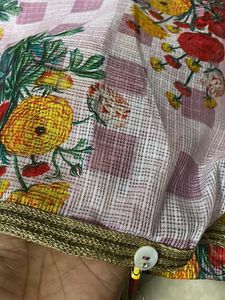 Printed  Linen kota Saree
